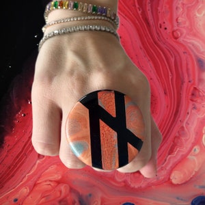 Bespoke jewelry, Ceramic Ring, Statement Ring, Ceramic Jewelry, unique jewelry, womens jewelry, big ring, large ring, geometric ring