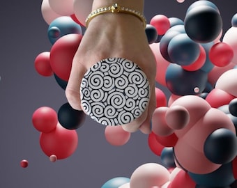 Ceramic Jewelry, Statement Ring, Cocktail Ring  Ceramic Ring, - big ring, boho ring, tribal jewelry, large ring, handmade statement ring