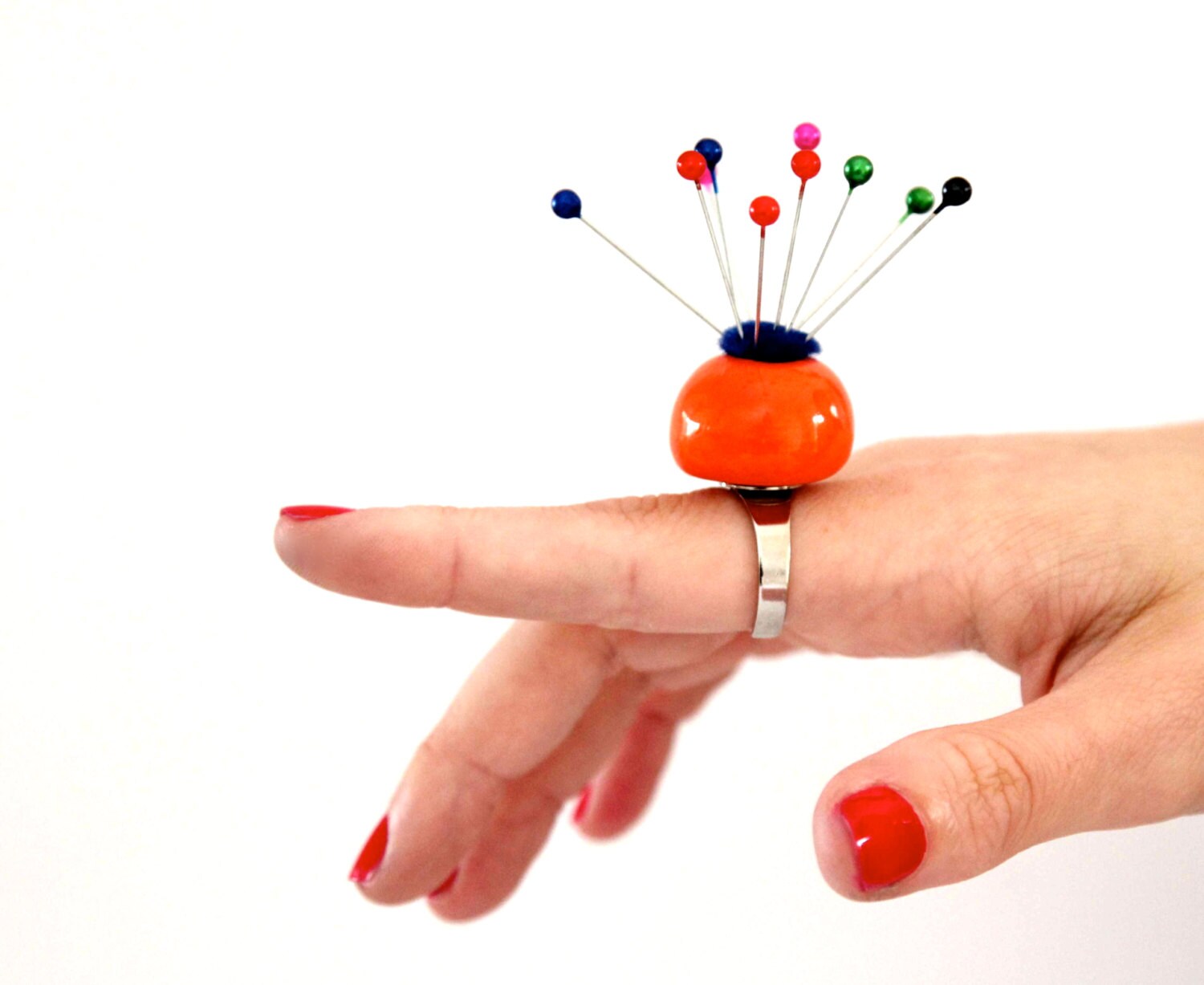 Pin Cushion Ring Ceramic Ring sewing accessory pin saver Etsy