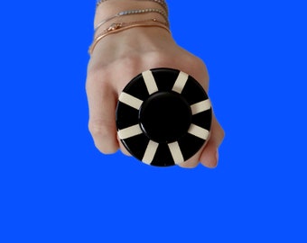 Geometric Jewelry, Big Ring, Ceramic Ring, Unique Jewelry, Statement Ring, Black and White Jewelry Bold ring, Ceramic jewelry, StudiolLeanne