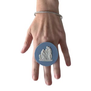 Antique Jewelry, Broken China Jewelry, Wedgwood Jasperware, china jewelry, upcycled ring, porcelain ring, vintage ring, recycled jewelry,