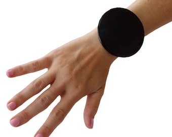 Big Jewelry, Black bracelet, Black bangle, Ceramic Bangle Bracelet, big bracelet, oversized bangle, ceramic jewelry, statement jewelry