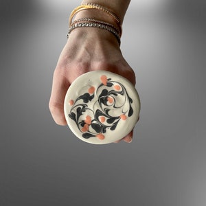 Ceramic Ring - Marble ring, porcelain ring, ceramic jewelry, big ring, statement ring, adjustable ring,  handmade ring by Studioleanne