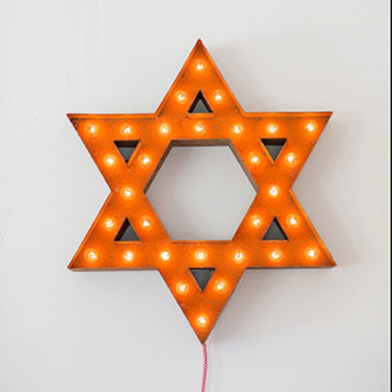 Items similar to SALE Star of David 24" Vintage Marquee Lights on Etsy
