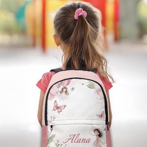 Sac à dos personnalisé Fairy - Cartable personnalisé pour enfant | Sac à dos brodé fantaisie | Retour à l'école | Léger et imperméable
