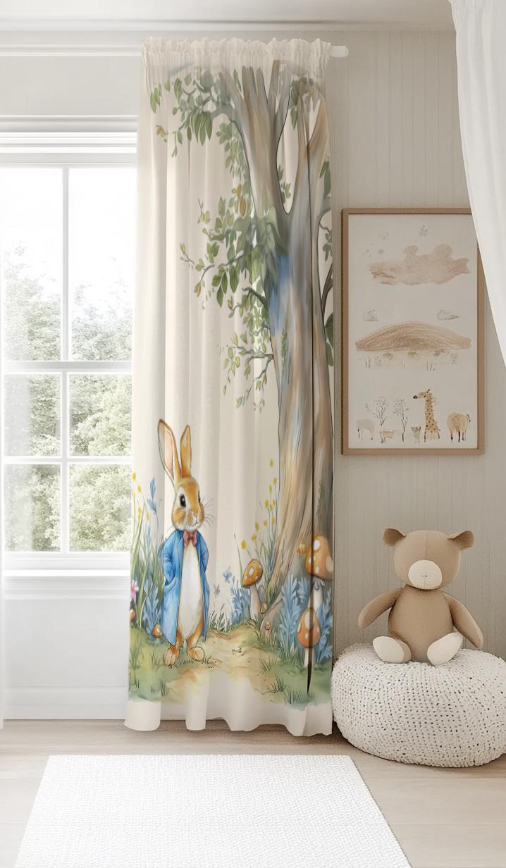 Peter Rabbit Nursery Curtains – Baby Room Window Drapes, Kids Bedroom ...
