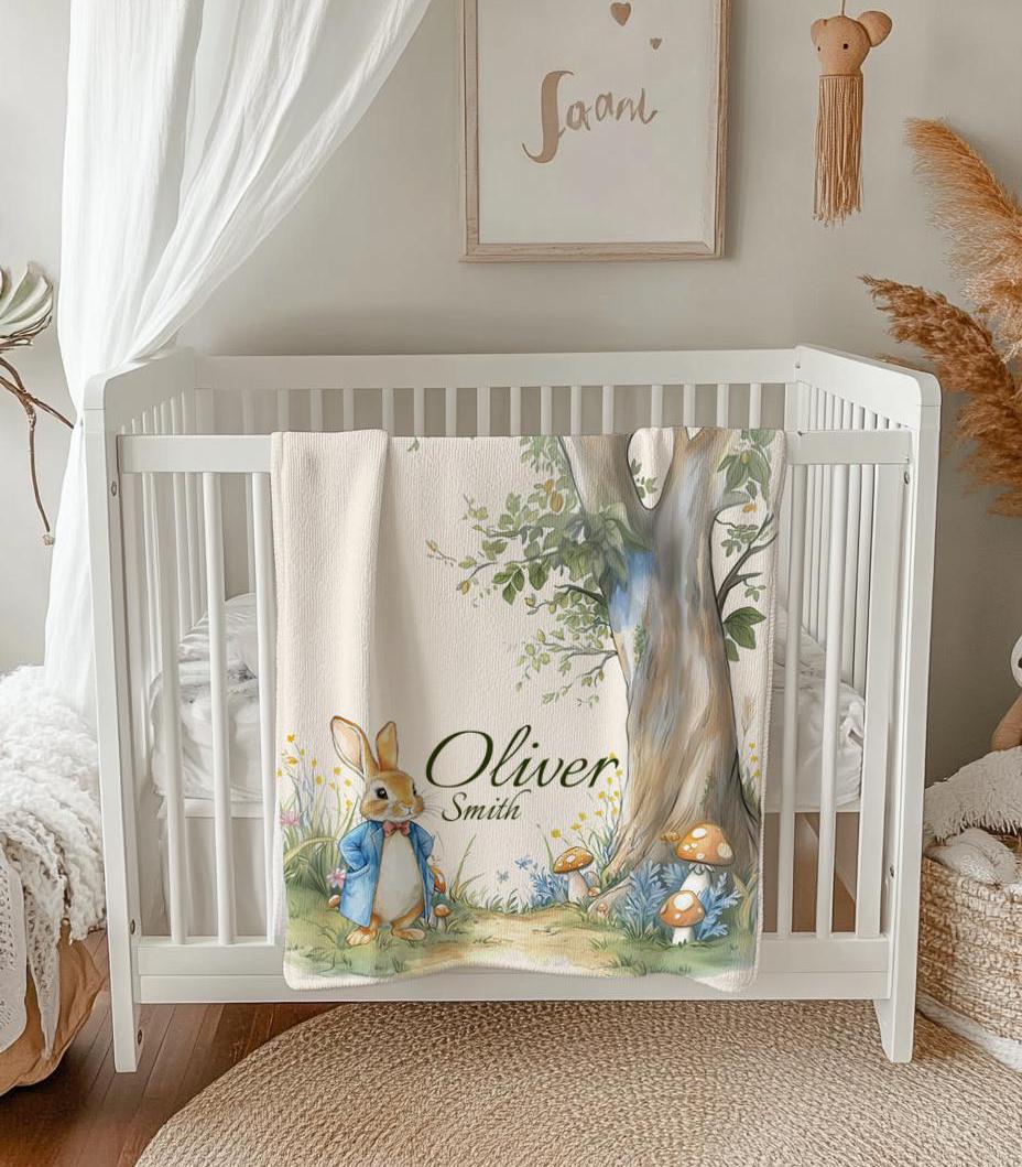 peter rabbit cot blanket