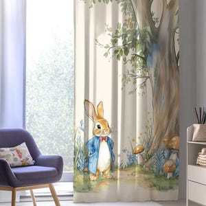 Peter Rabbit Nursery Curtains – Baby Room Window Drapes, Kids Bedroom ...