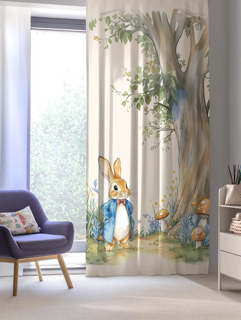 Peter Rabbit Nursery Curtains – Baby Room Window Drapes, Kids Bedroom ...