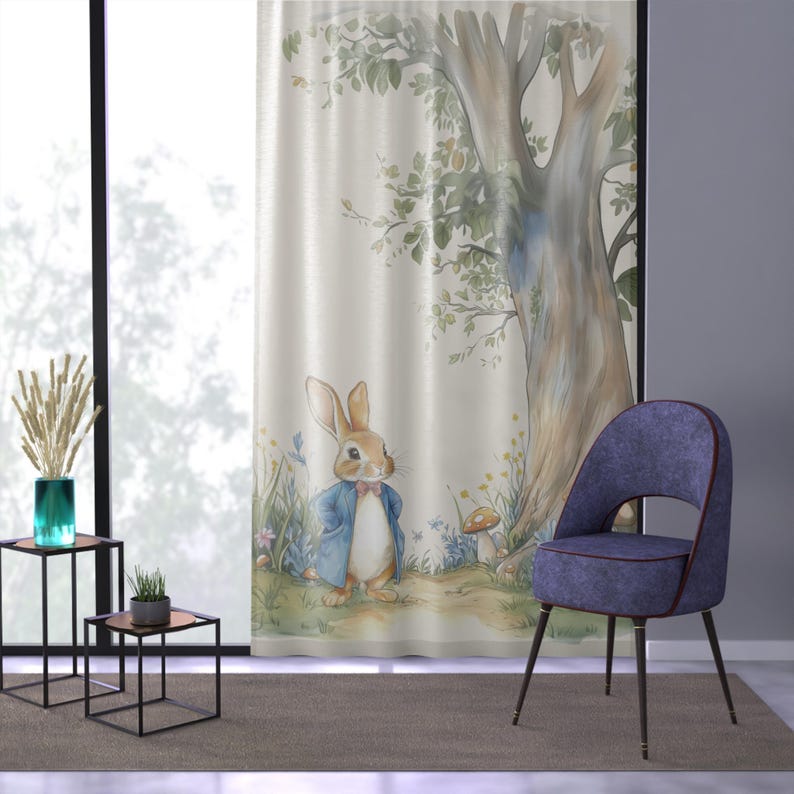 Peter Rabbit Nursery Curtains – Baby Room Window Drapes, Kids Bedroom ...
