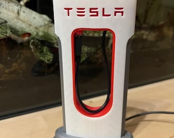 Tesla Supercharger iPhone Charger – 3D Print File for BambuLab A1 & A1 Mini, Dock for USB-C and Micro USB - Limited Edition, Only Few Left