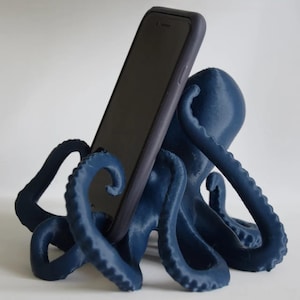 Octopus Sculpture and Smartphone Stand – 3D Print File for BambuLab A1 & A1 Mini, Eye-catching Holder - Limited Edition, Only Few Left