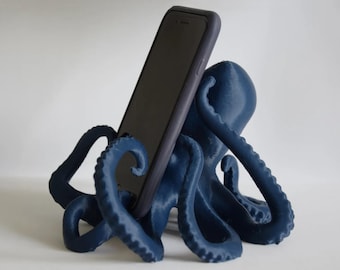 Octopus Sculpture and Smartphone Stand – 3D Print File for BambuLab A1 & A1 Mini, Eye-catching Holder - Limited Edition, Only Few Left