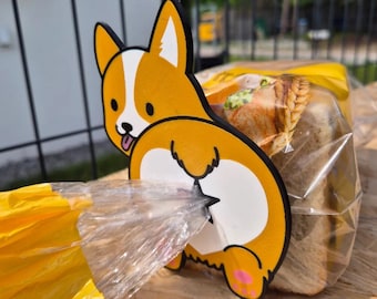 Corgi Bread Clip, Cute Corgi Bag Clip, Kawaii Dog Toast Holder - 3D Printing - Blender Modeling - BambuLab - Limited Edition, Only Few Left