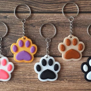Animal Paw Keychain – 3D Print File for BambuLab A1 & A1 Mini, Cute and Stylish Accessory - Limited Edition, Only Few Left