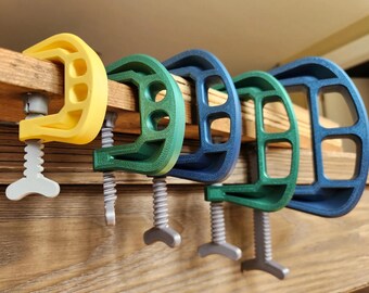 Strong Printable Clamp, Grip Tool, Functional Workshop Clip - 3D Printing - Blender Modeling - BambuLab - Limited Edition, Only Few Left