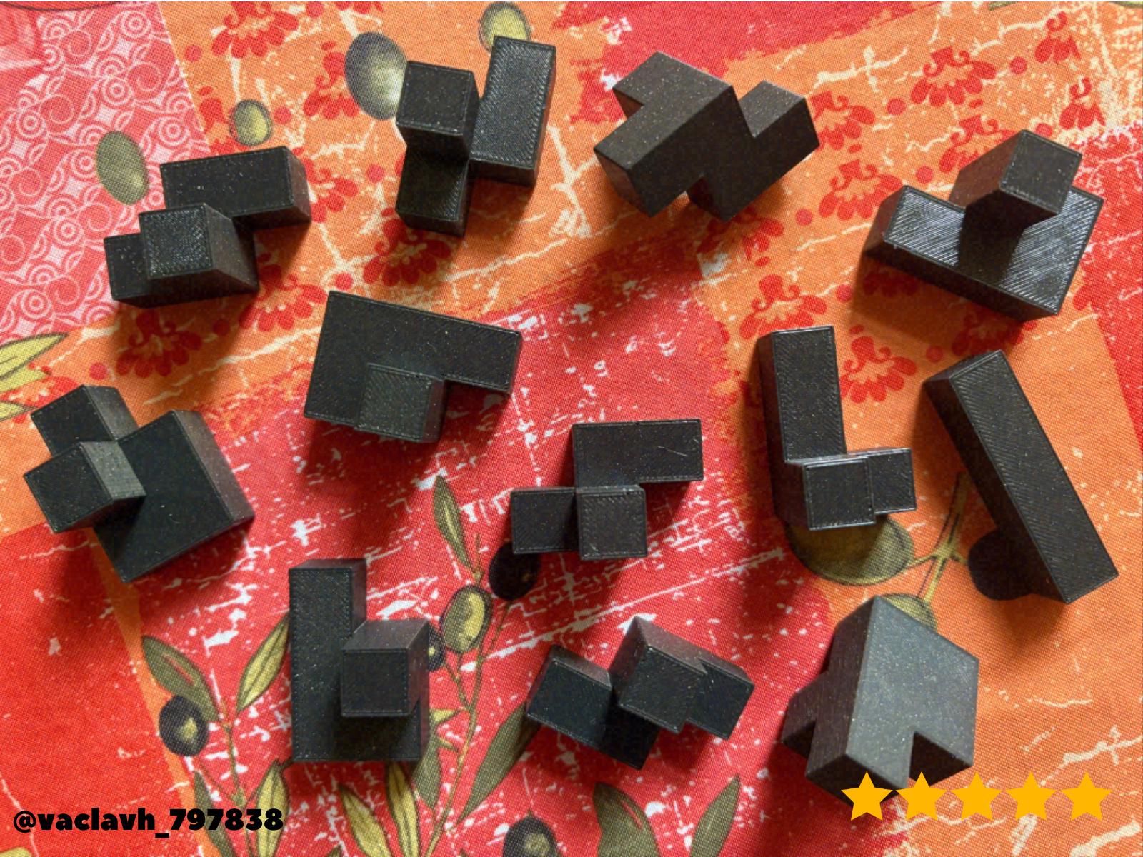 Evil Cube 3D Puzzle, 4x4x4 Brain Teaser, 3 Difficulty Versions - 3D ...