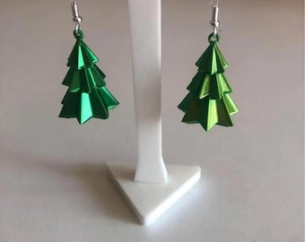 クリスマスツリーイヤリング - ホリデーギフトに最適なジュエリー - 3D