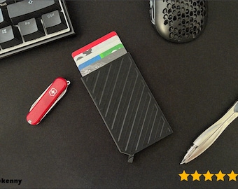 Pop Up Wallet, Slim Credit Card Holder, Gift for Minimalist - 3D Printing - Blender Modeling - BambuLab - Limited Edition, Only a Few Left