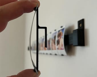 Instax Mini Photo Holder - Wall-Mounted Strip Clip System - 3D Printing - Blender Modeling - BambuLab - Limited Edition, Only Few Left