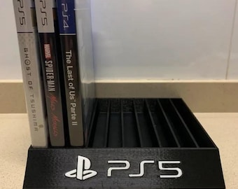 PS5 Game Stand – 3D Print File for BambuLab A1 & A1 Mini, 10-Slot Organizer with Logo - Limited Edition, Only Few Left