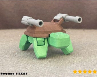 Mini Turtle Tank 3D Model, Cute Turtle Figurine, Toy Tank - 3D Printing - Blender Modeling - BambuLab - Limited Edition, Only Few Left