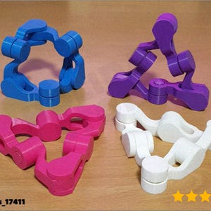 Print In Place Kaleidocycle, Geometric Fidget Toy Model - 3D Printing - Blender Modeling - BambuLab - Limited Edition, Only a Few Left