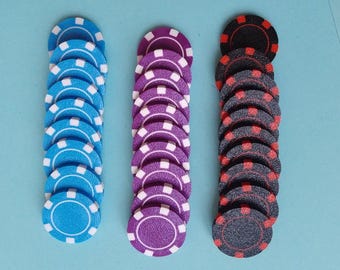 Pocket Poker Chips, Mini Travel Poker Set, Portable Game Pieces - 3D Printing - Blender Modeling - BambuLab - Limited Edition, Only Few Left