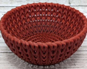 Knitted Bowl – 3D Print File for BambuLab A1 & A1 Mini, Stylish Textured Storage - Limited Edition, Only Few Left