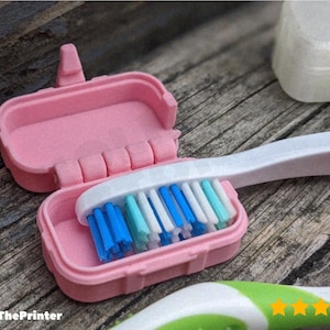 Toothbrush Travel Case, 3D Printed Hygienic Storage Tube - 3D Printing - Blender Modeling - BambuLab - Limited Edition, Only a Few Left