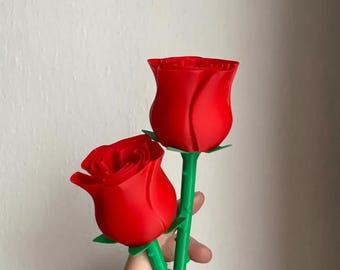 Beautiful Rose With Stem – 3D Print File for BambuLab A1 & A1 mini, Perfect Valentine’s Day Gift - Limited Edition, Only Few Left