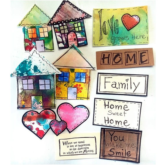 House Family Free Shipping Scrapbook Embellishment DIY Etsy House Family Free Shipping Scrapbook Embellishment DIY Etsy