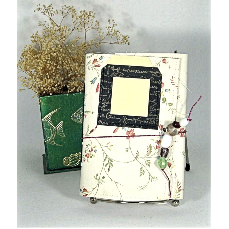 Traveling Pocket Journal Floral Cover Small Journal Book 96 Blan