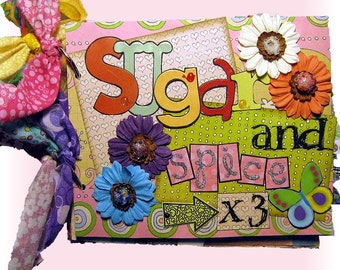 Girl Scrapbook Album-Sugar and Spice, Customized and Personalized  Daughter Album, Grandaughter Album, Best Friends