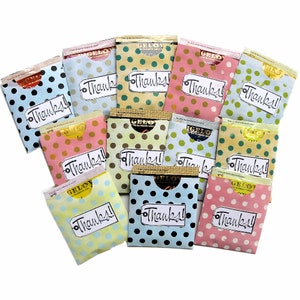 Polka Dot Thank You Notes with Tea: Bridal Shower Favors (Set of 12)