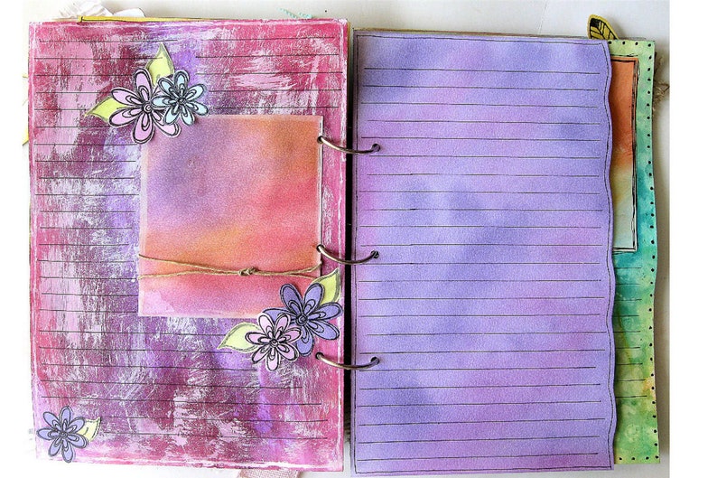 Art Book Mixed Media Scrapbook Biography Mini Scrapbook Handmade Book Photo Album Journal Photo Book Colorful Album Auto Biography