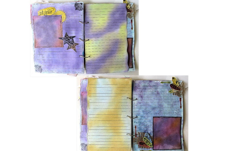 Art Book Mixed Media Scrapbook Biography Mini Scrapbook Handmade Book Photo Album Journal Photo Book Colorful Album Auto Biography