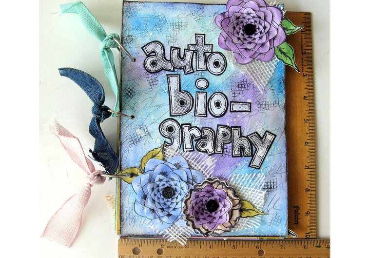 Art Book Mixed Media Scrapbook Biography Mini Scrapbook Handmade Book Photo Album Journal Photo Book Colorful Album Auto Biography