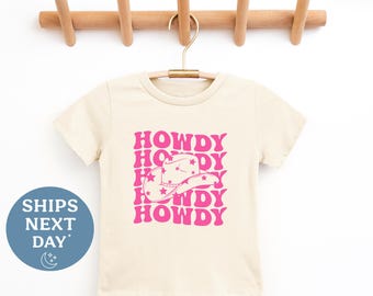 Howdy Toddler T-Shirt – Cute Western Tee, Cowgirl Shirt