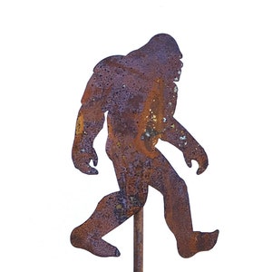 Unique Garden Accent - Bigfoot Yeti Sasquatch Metal Art Stake Decoration