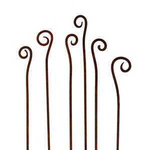 Free Shipping Metal Garden Art Plant Sculpture Stakes Unique Outdoor Gift Handmade Decor Forged Scrolls Sold Individually image 2