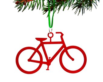 Christmas Ornaments - Bike - Handmade Bicycle Art -Perfect Holiday Gift