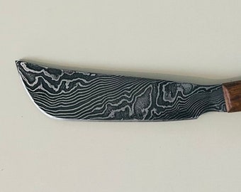 Damascus Mini Machete Kitchen Knife Handmade