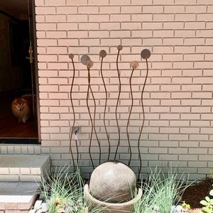Metal Garden Art Decor Sculpture Five Foot Grouping of 5 Home and Garden Perfect for Landscaping image 6