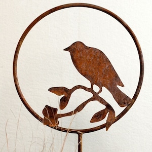 Bird Metal Garden Art Stake Handmade-Home and Garden Decor Sculpture