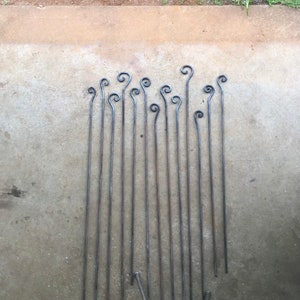 Free Shipping Metal Garden Art Plant Sculpture Stakes Unique Outdoor Gift Handmade Decor Forged Scrolls Sold Individually image 6