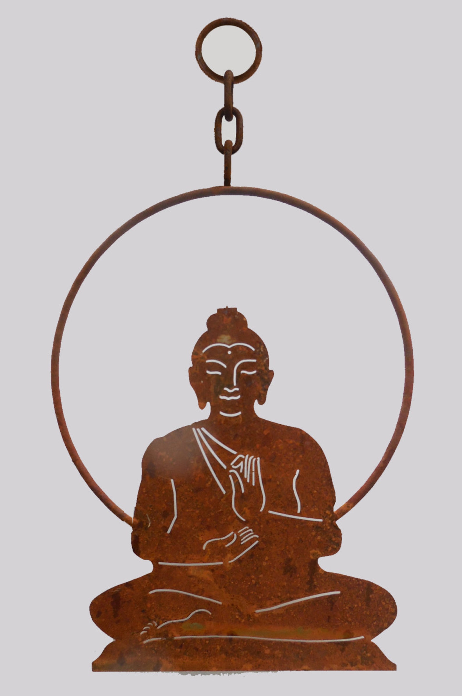 Metal Buddha Wall Hanging Garden Art Sculpture Garden and Home Etsy