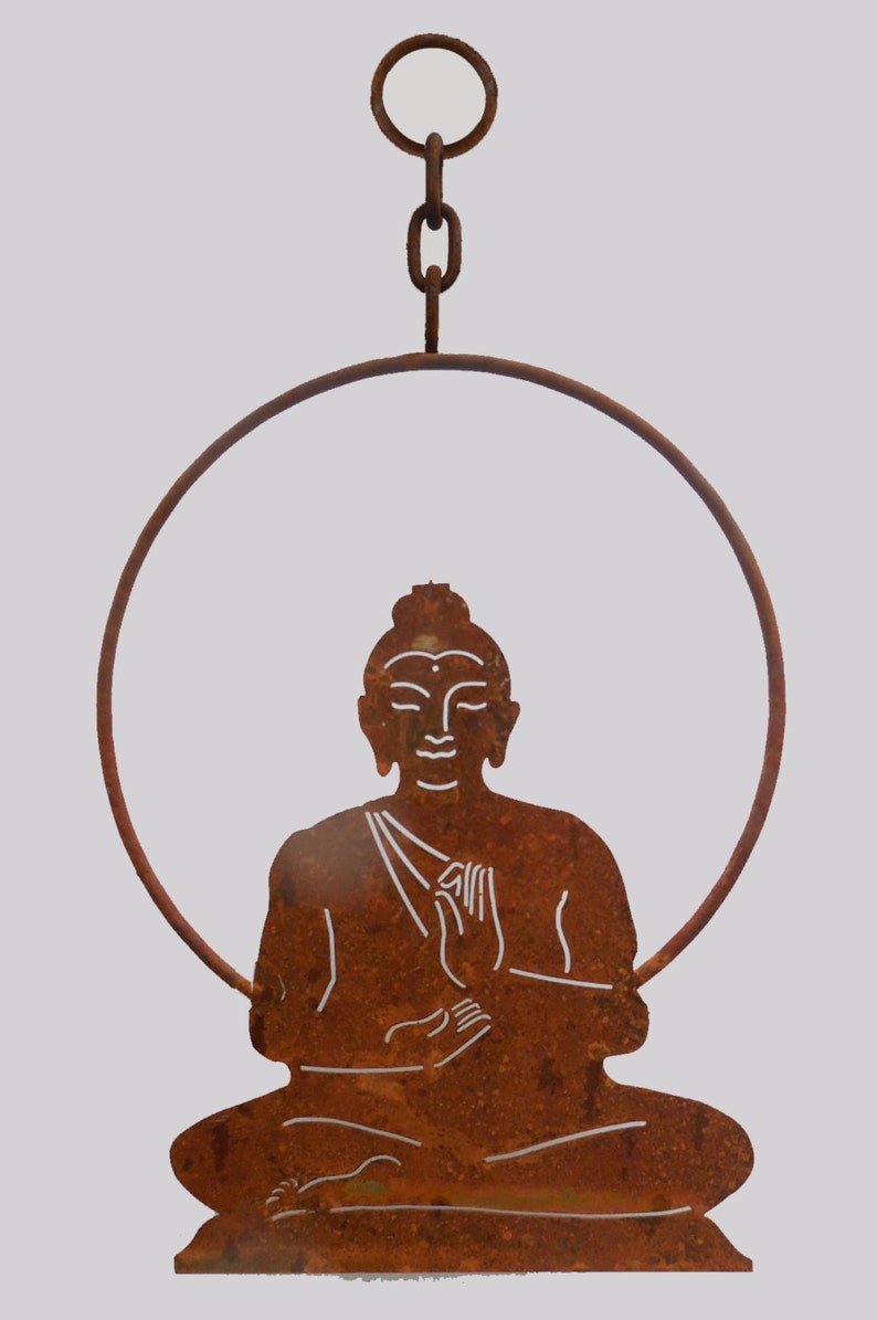 Metal Buddha Wall Hanging Garden Art Sculpture Garden and Home Etsy
