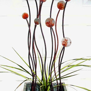 Metal Garden Art Decor Sculpture Five Foot Grouping of 5 Home and Garden Perfect for Landscaping image 3