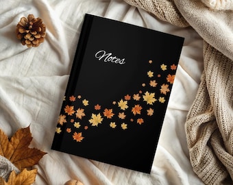 Hardcover Journal Fall Leaves | Hardcover Journal | Fall Notebook